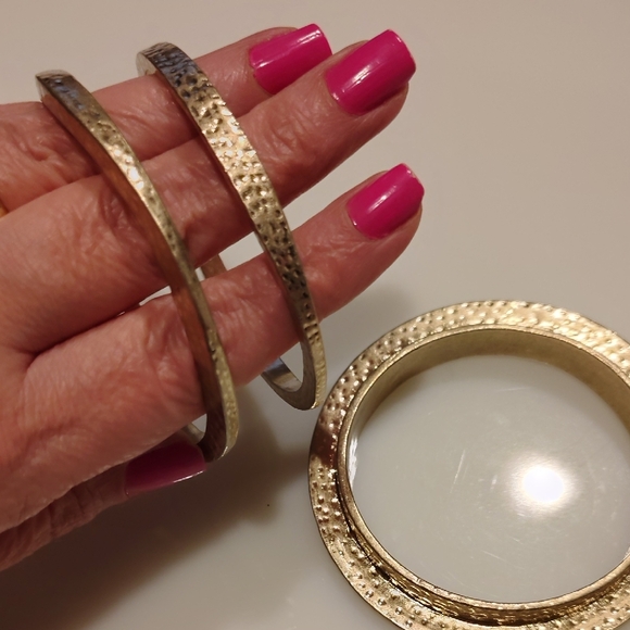 Chico's Textured Gold Bracelet Set - Picture 3 of 10